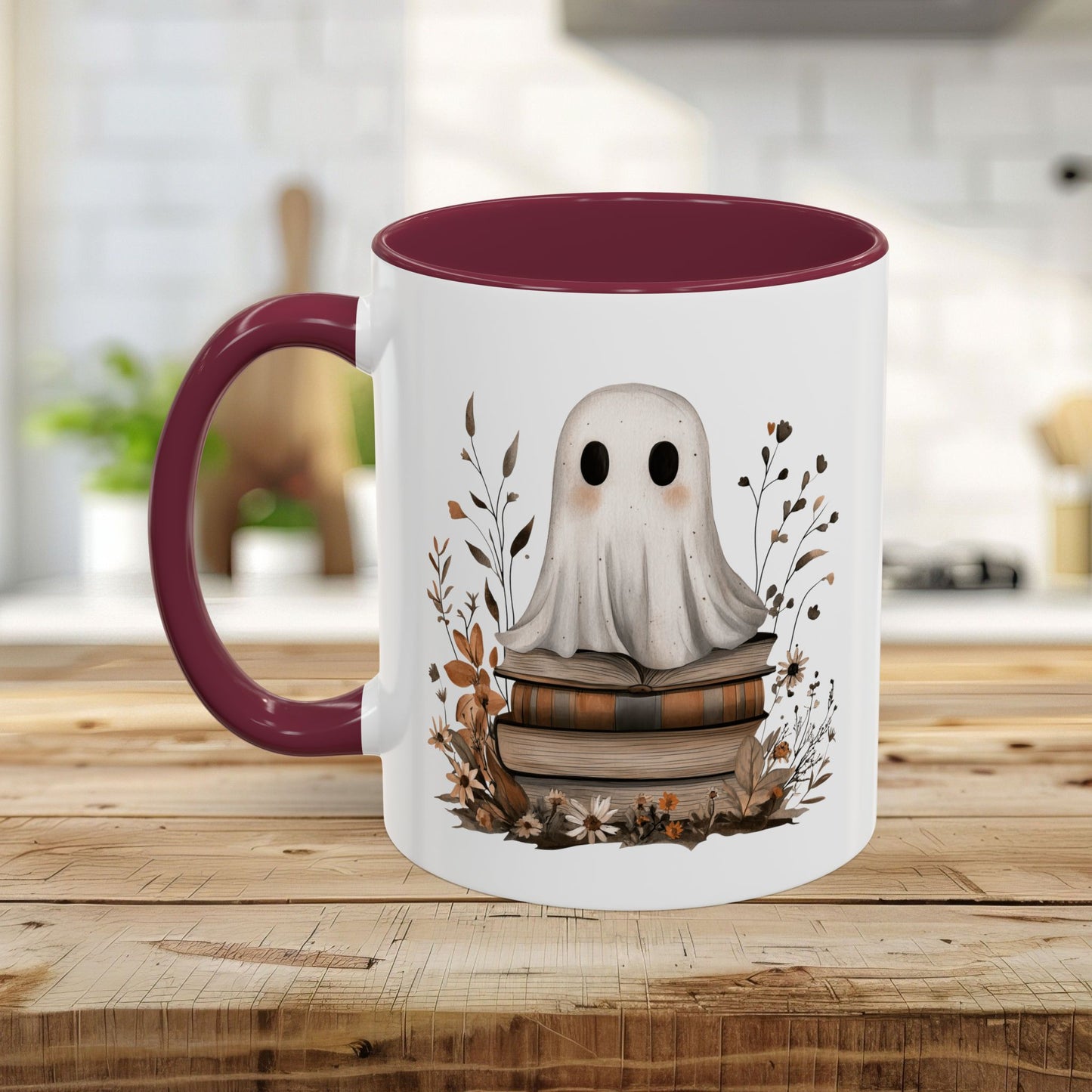 Cute Halloween Ghost Reading Mug (11/15oz)