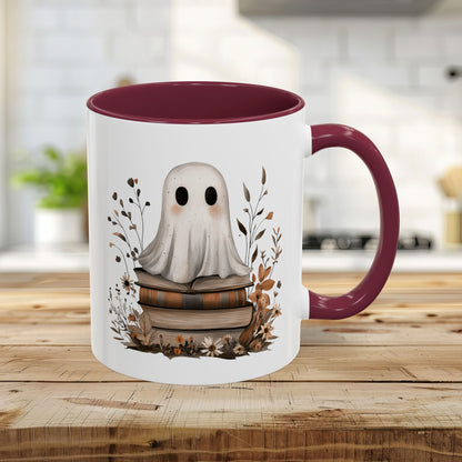 Cute Halloween Ghost Reading Mug (11/15oz)