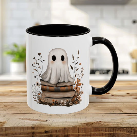 Cute Halloween Ghost Reading Mug (11/15oz)