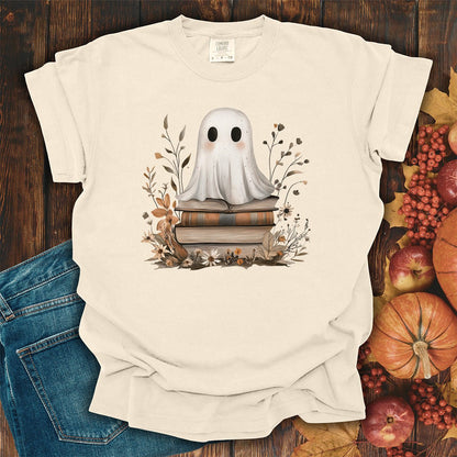 Cute Halloween Ghost Reading T-Shirt