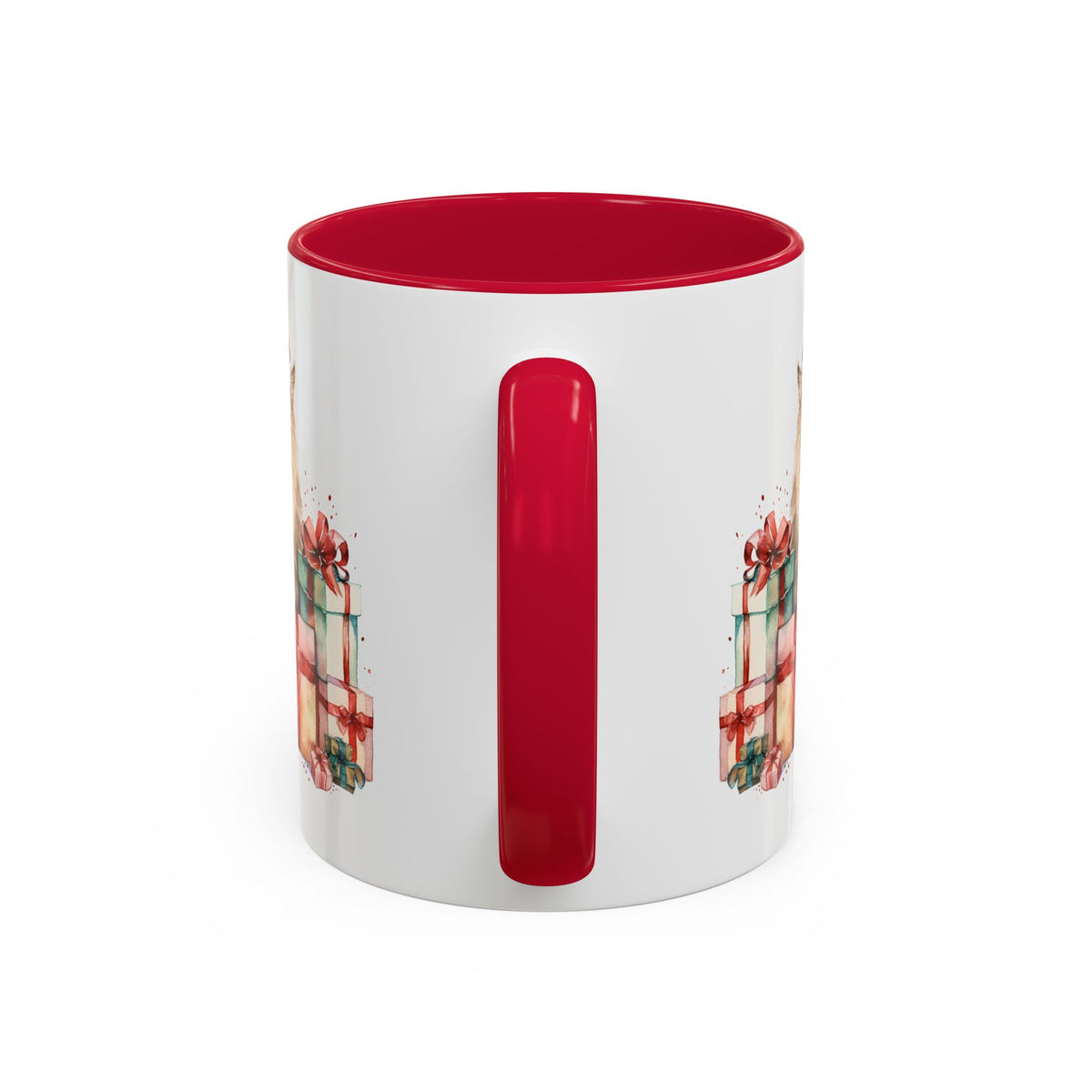 Cute Kitty with Santa Hat & Presents Mug (11/15oz)