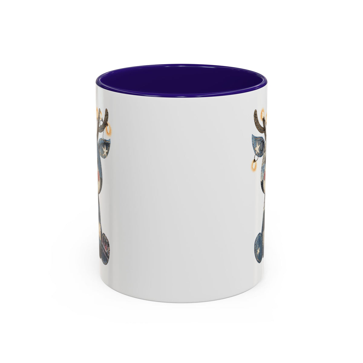 Cute Patchwork Reindeer Coffee Mug (11oz & 15oz)