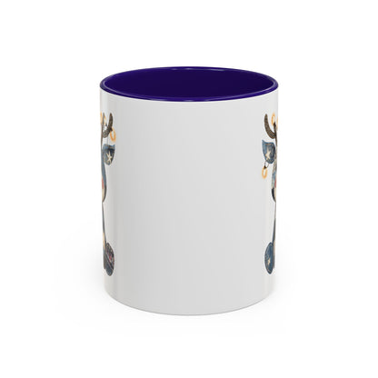Cute Patchwork Reindeer Coffee Mug (11oz & 15oz)