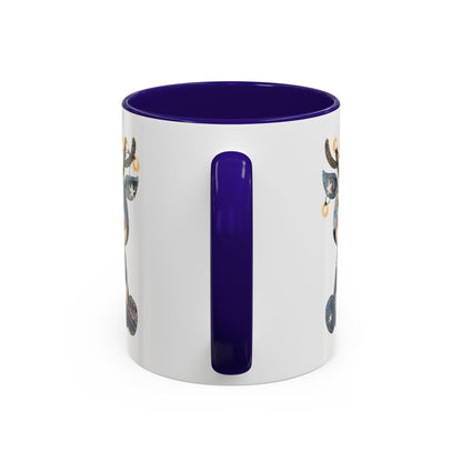 Cute Patchwork Reindeer Coffee Mug (11oz & 15oz)
