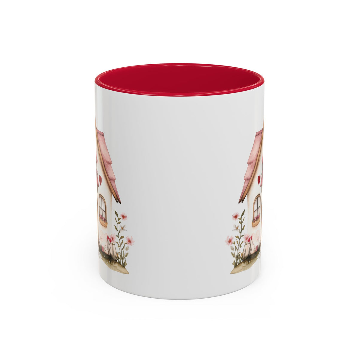 Cute Pink Valentine's Cottage Mug (11/15oz)