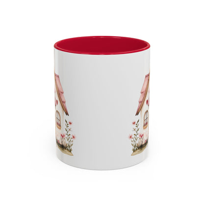 Cute Pink Valentine's Cottage Mug (11/15oz)