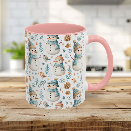 Cute Snowmen & Birds Pattern Winter 11 & 15 oz. Mug
