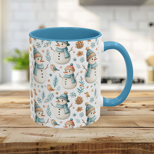 Cute Snowmen & Birds Pattern Winter 11 & 15 oz. Mug