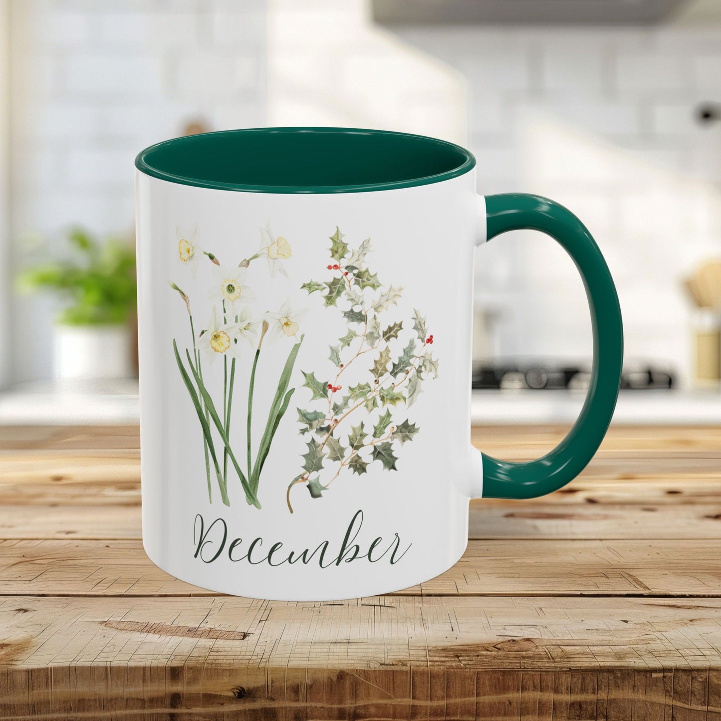 December Birth Month Flowers Mug