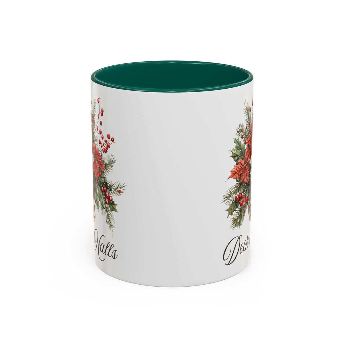 Deck the Halls Holiday Poinsettia Mug (11/15oz)