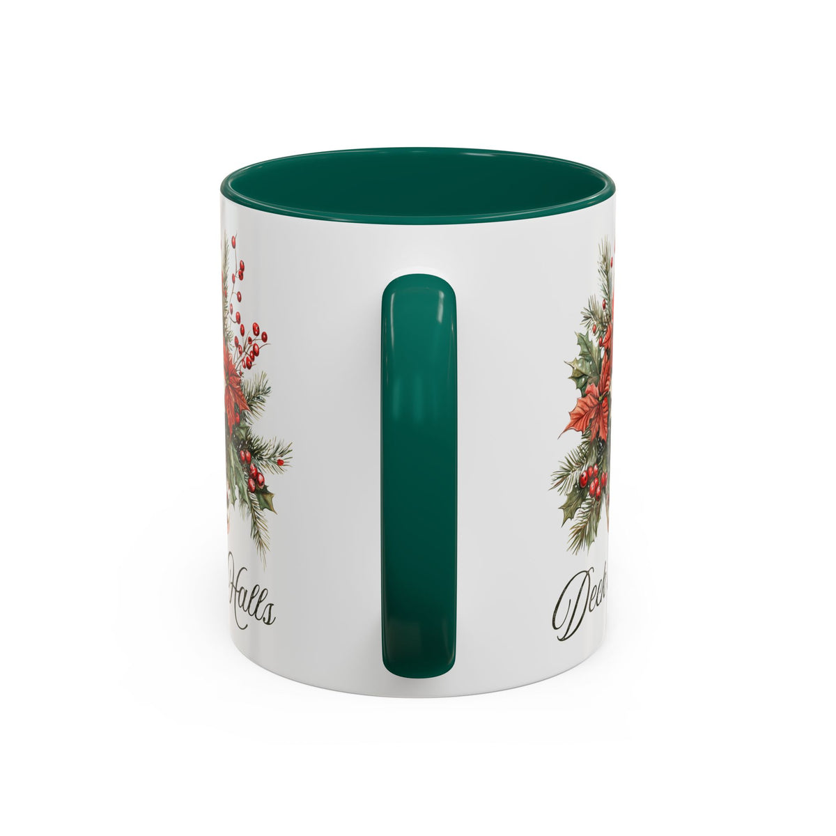 Deck the Halls Holiday Poinsettia Mug (11/15oz)
