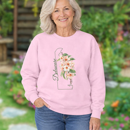 Delaware State Flower Sweatshirt - Peach Blossoms