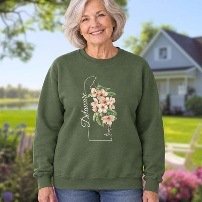 Delaware State Flower Sweatshirt - Peach Blossoms
