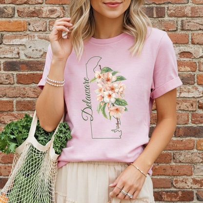 Delaware State Flower T-Shirt — Peach Blossoms