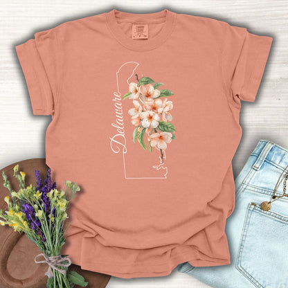 Delaware State Flower T-Shirt — Peach Blossoms