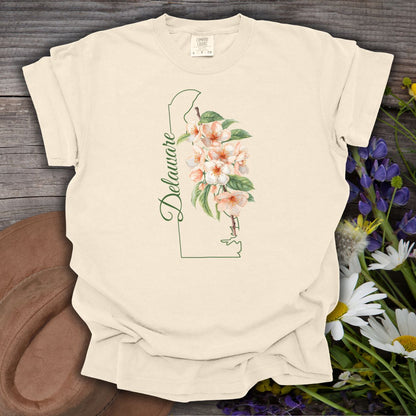 Delaware State Flower T-Shirt — Peach Blossoms