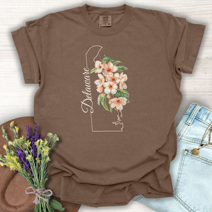 Delaware State Flower T-Shirt — Peach Blossoms