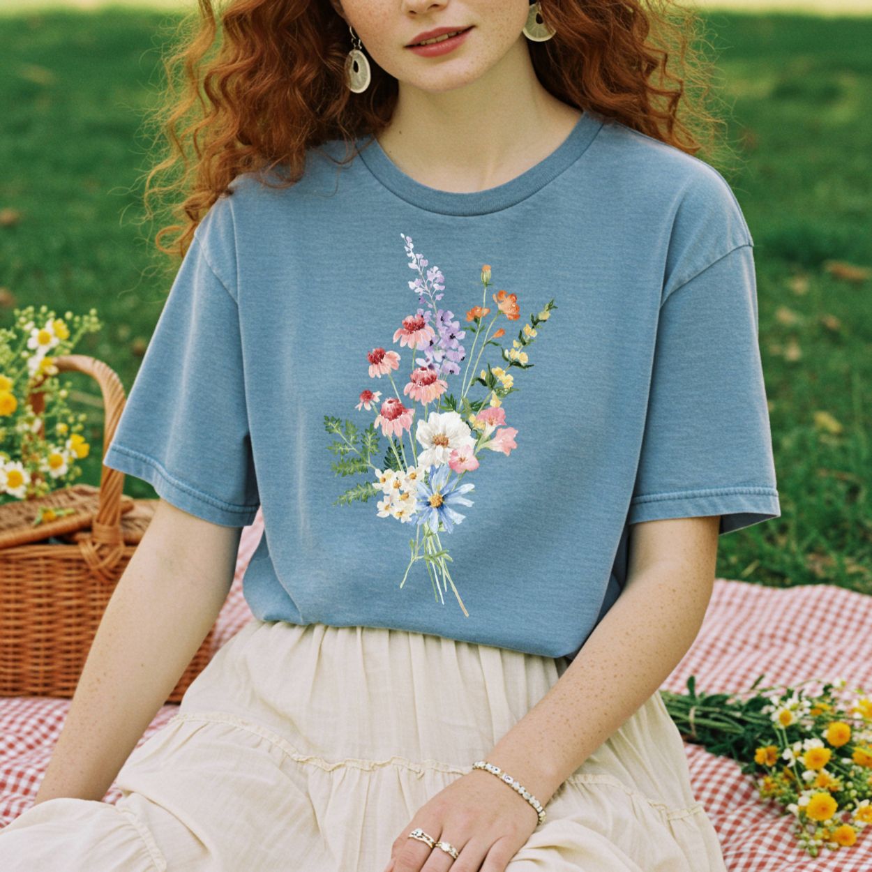 Delicate Summer Wildflowers T-Shirt