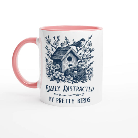 Easily Distracted by Pretty Birds Ceramic Mug