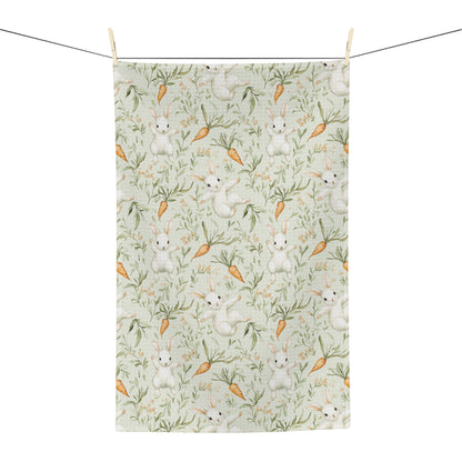 Easter Bunny & Carrot Microfiber Tea Towel