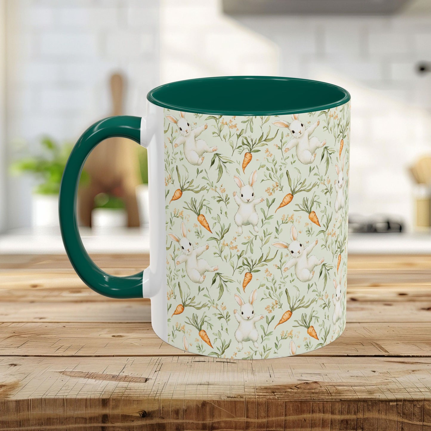 Easter Bunny & Carrot Pattern Mug (11/15oz)