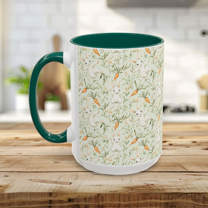 Easter Bunny & Carrot Pattern Mug (11/15oz)