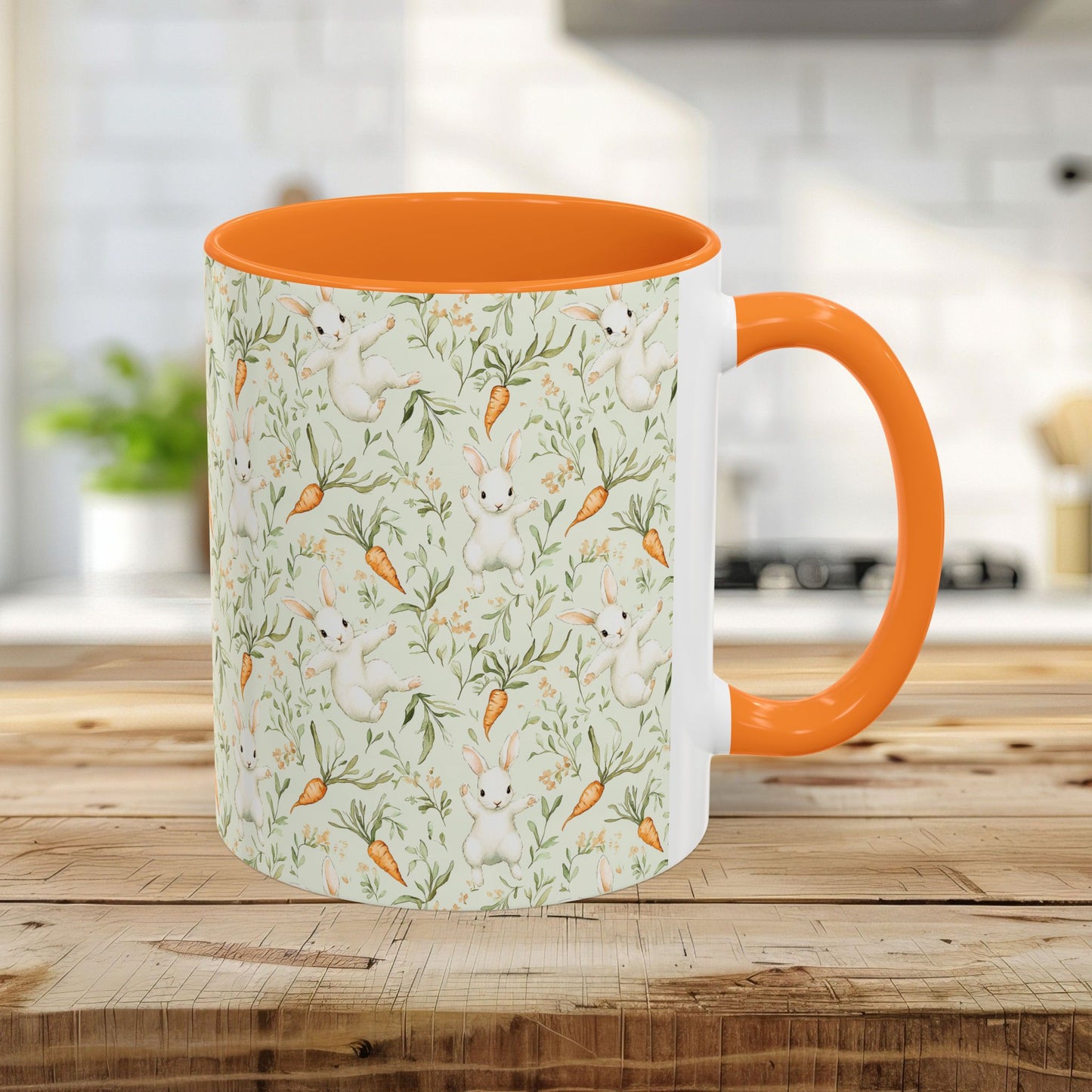 Easter Bunny & Carrot Pattern Mug (11/15oz)