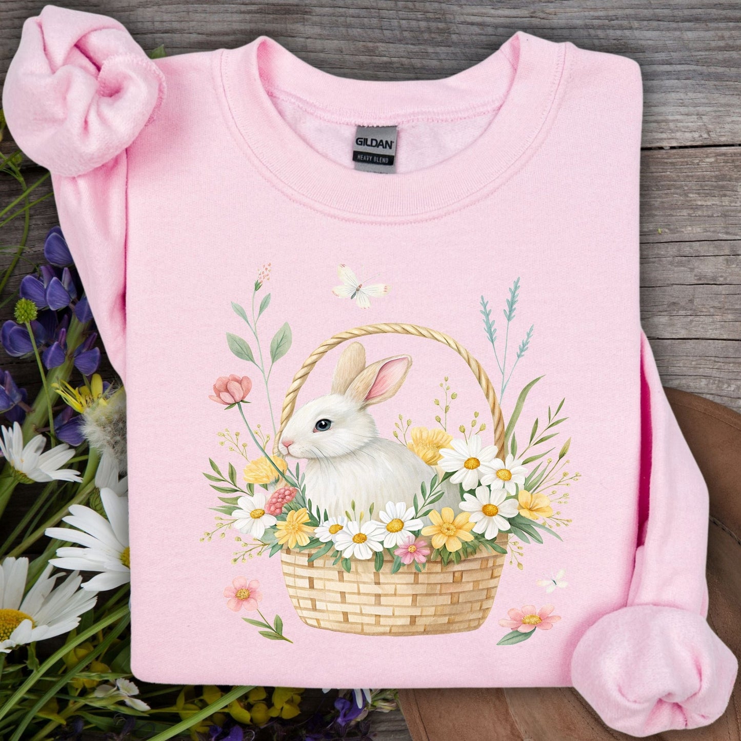 Easter Bunny's Floral Basket Sweatshirt