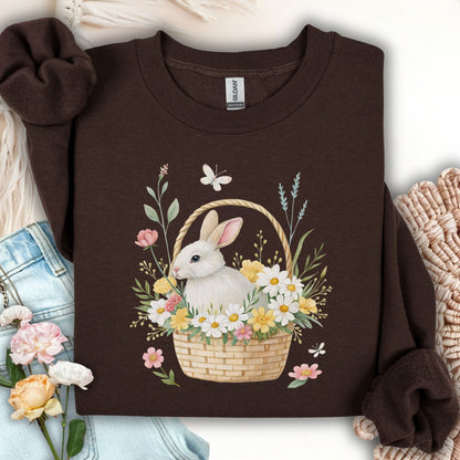 Easter Bunny's Floral Basket Sweatshirt