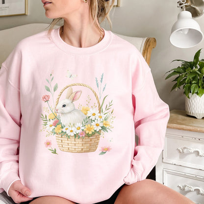 Easter Bunny's Floral Basket Sweatshirt