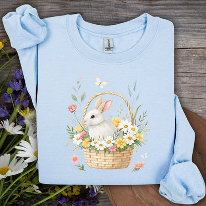 Easter Bunny's Floral Basket Sweatshirt