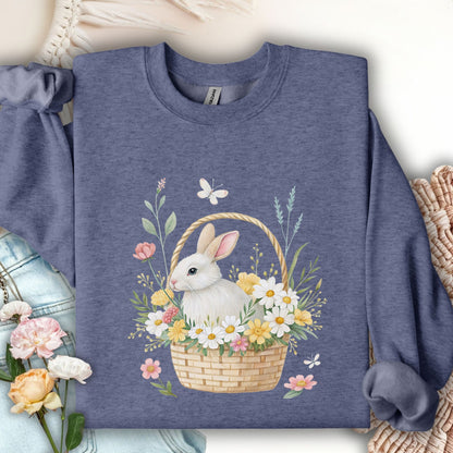Easter Bunny's Floral Basket Sweatshirt