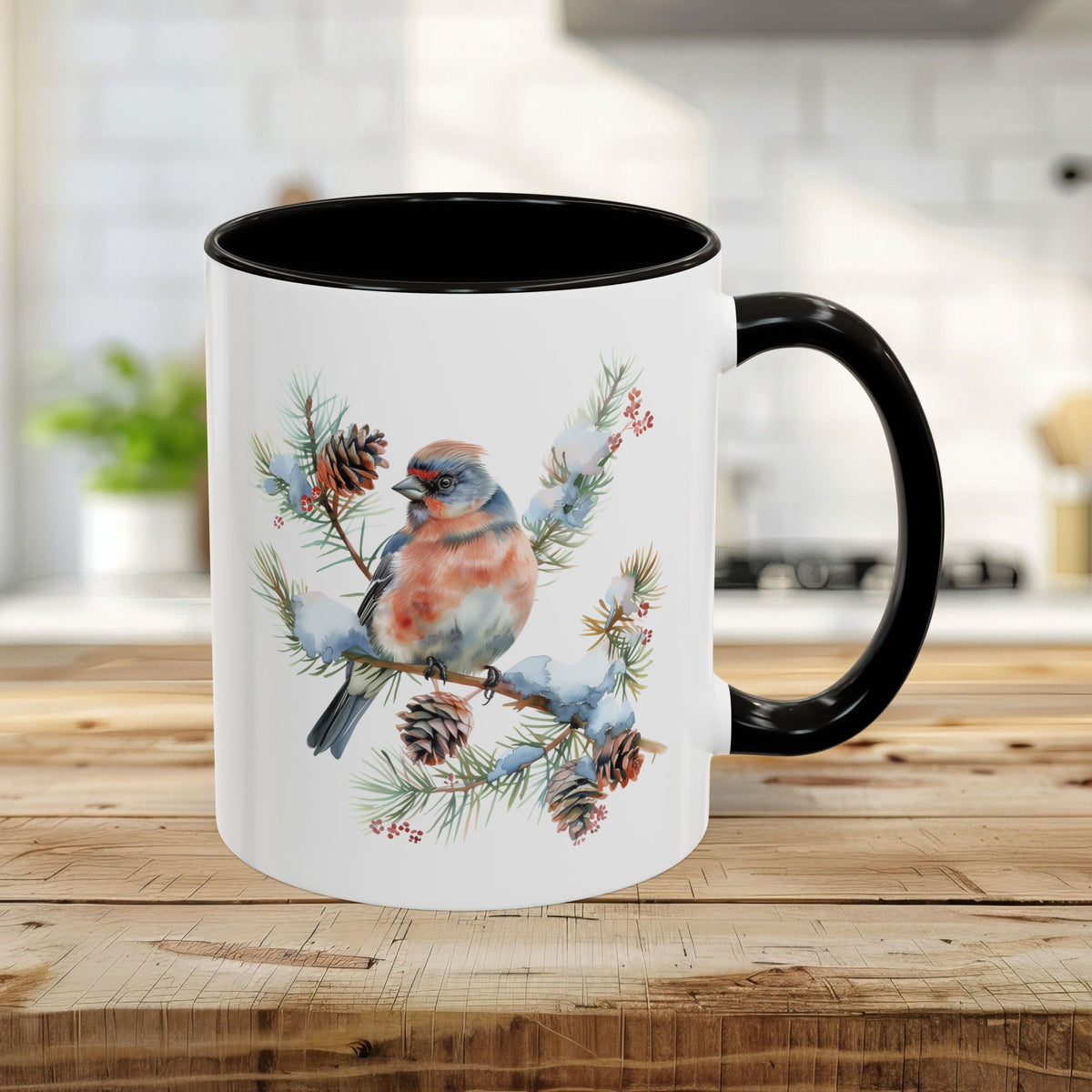 Eastern Bluebird Winter Art Mug (11/15oz)