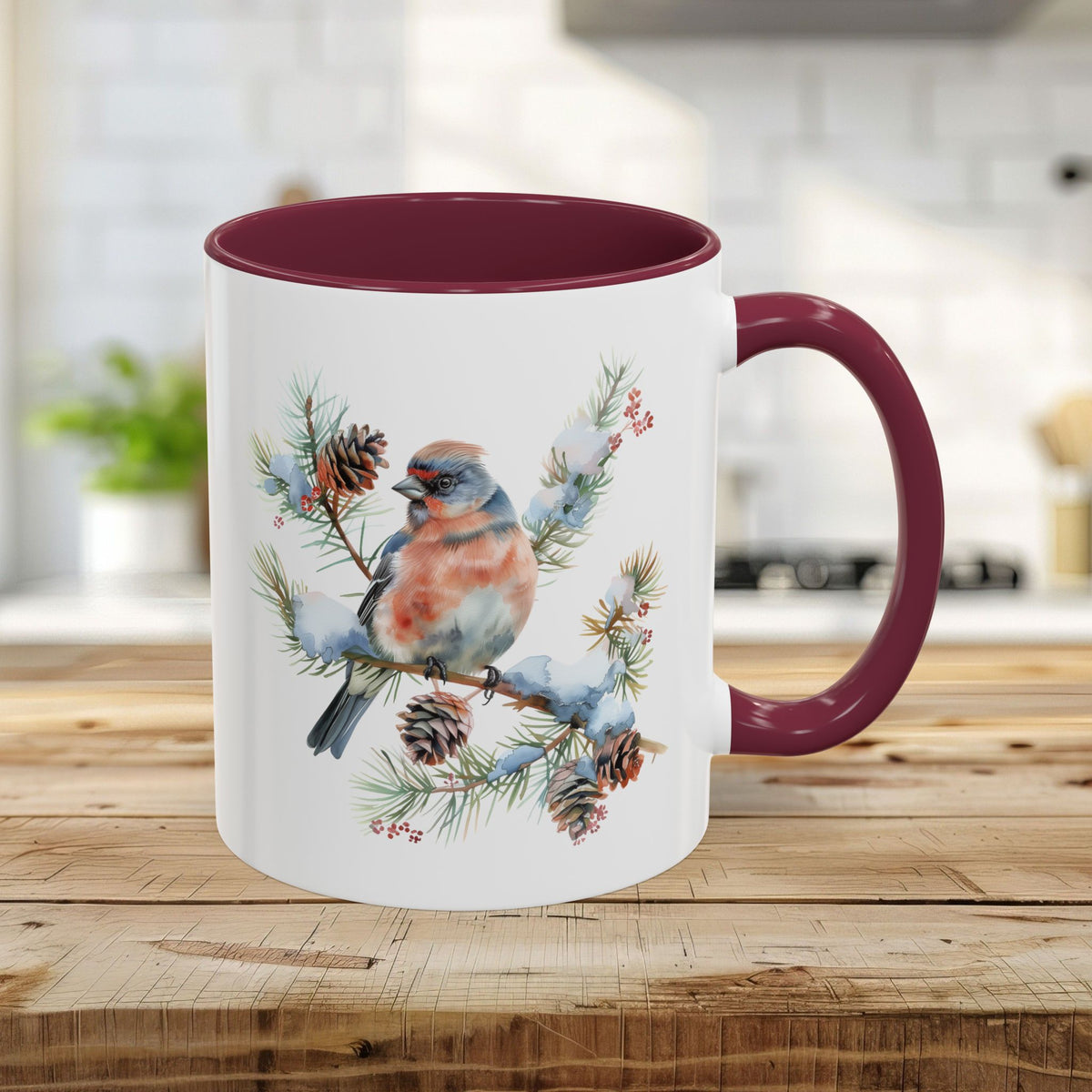 Eastern Bluebird Winter Art Mug (11/15oz)