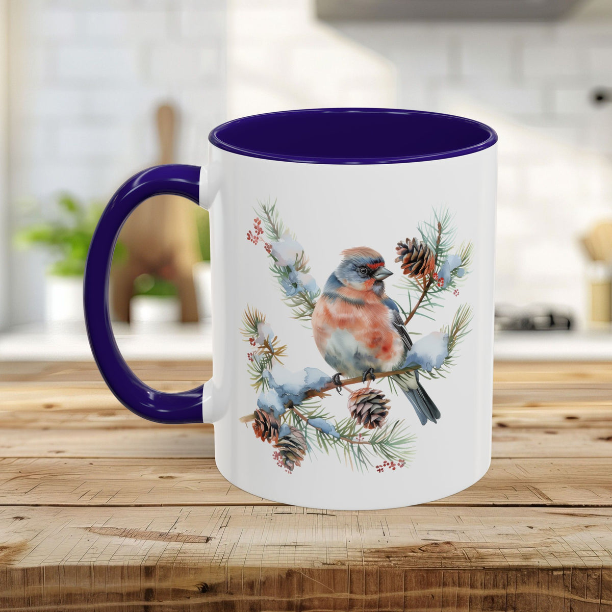 Eastern Bluebird Winter Art Mug (11/15oz)