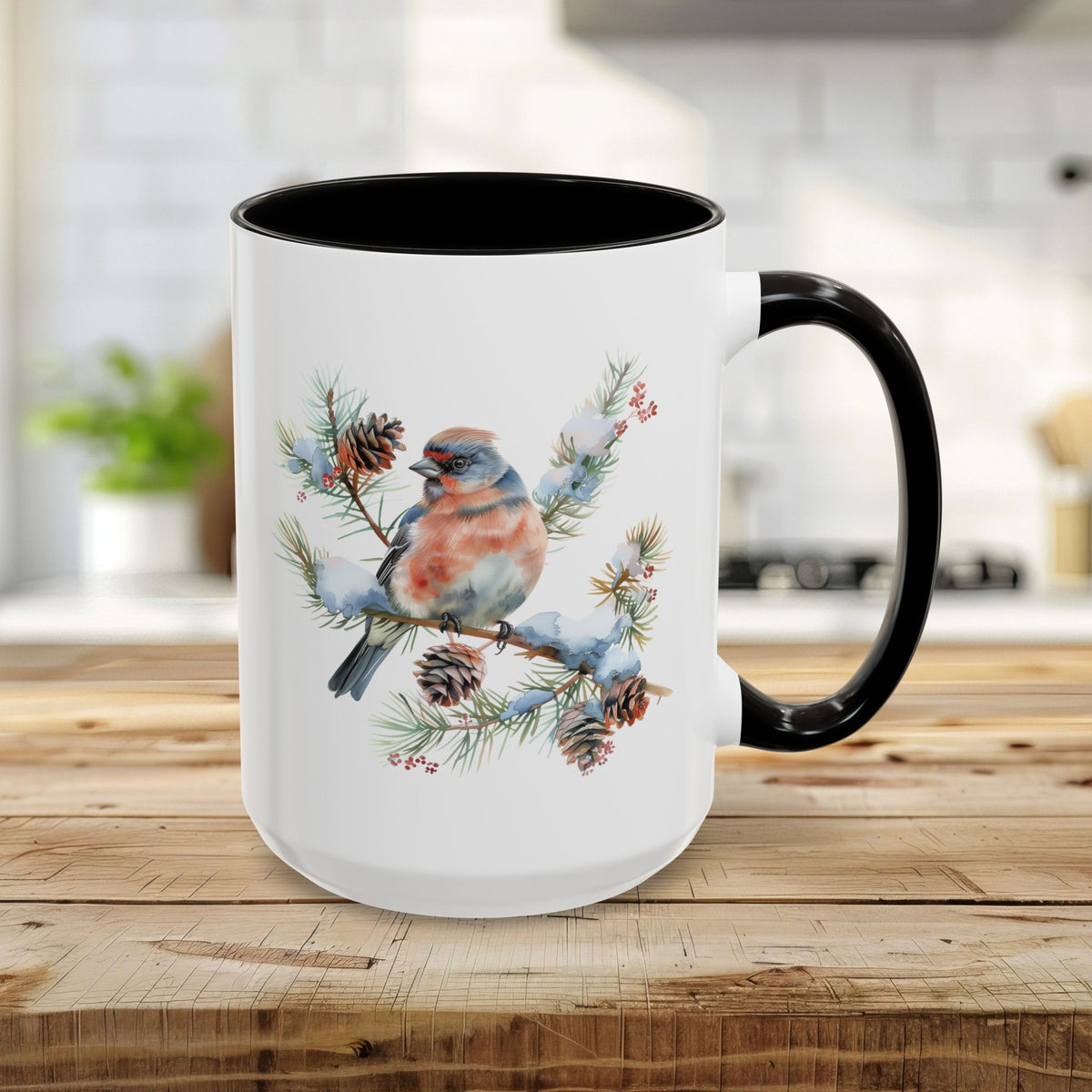 Eastern Bluebird Winter Art Mug (11/15oz)