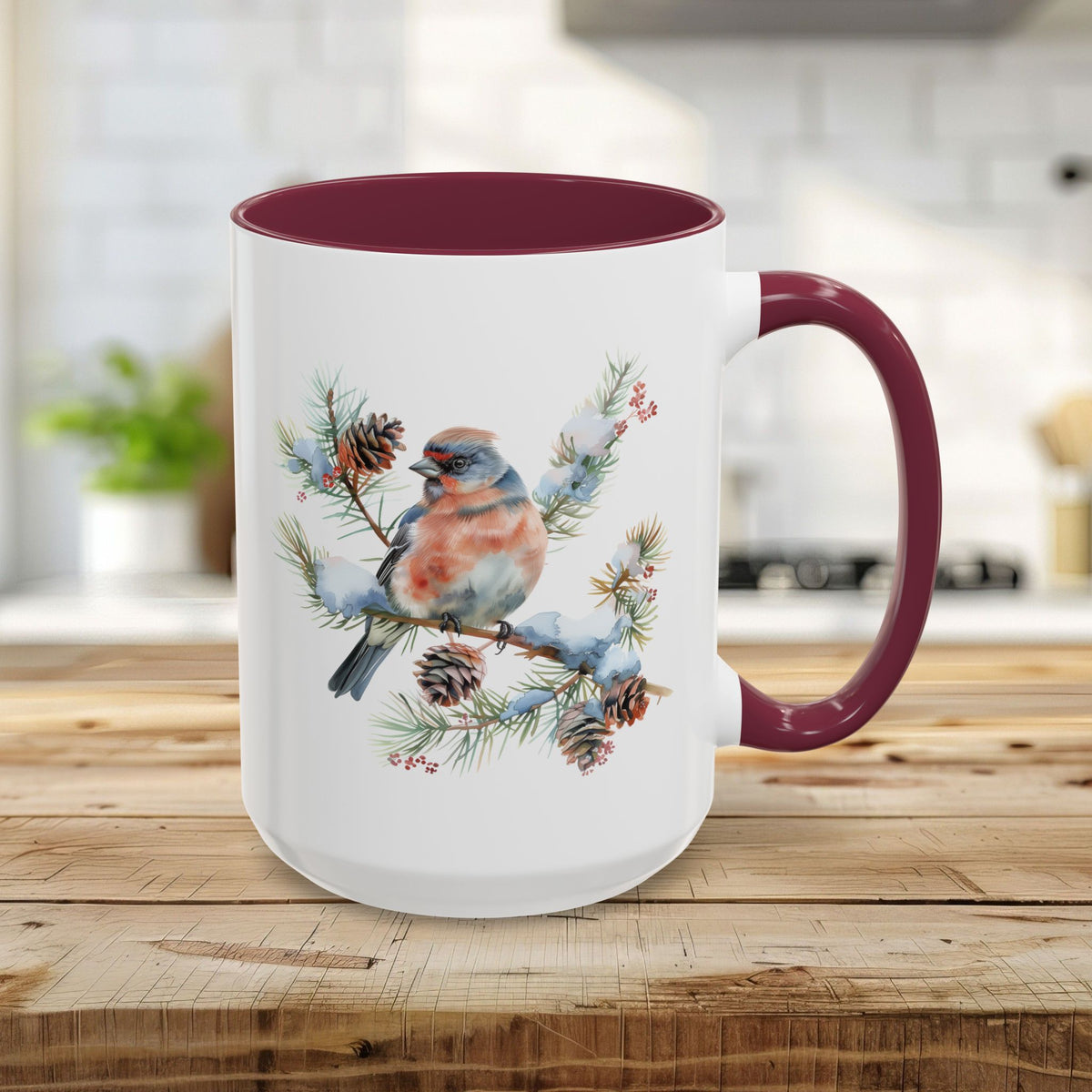 Eastern Bluebird Winter Art Mug (11/15oz)