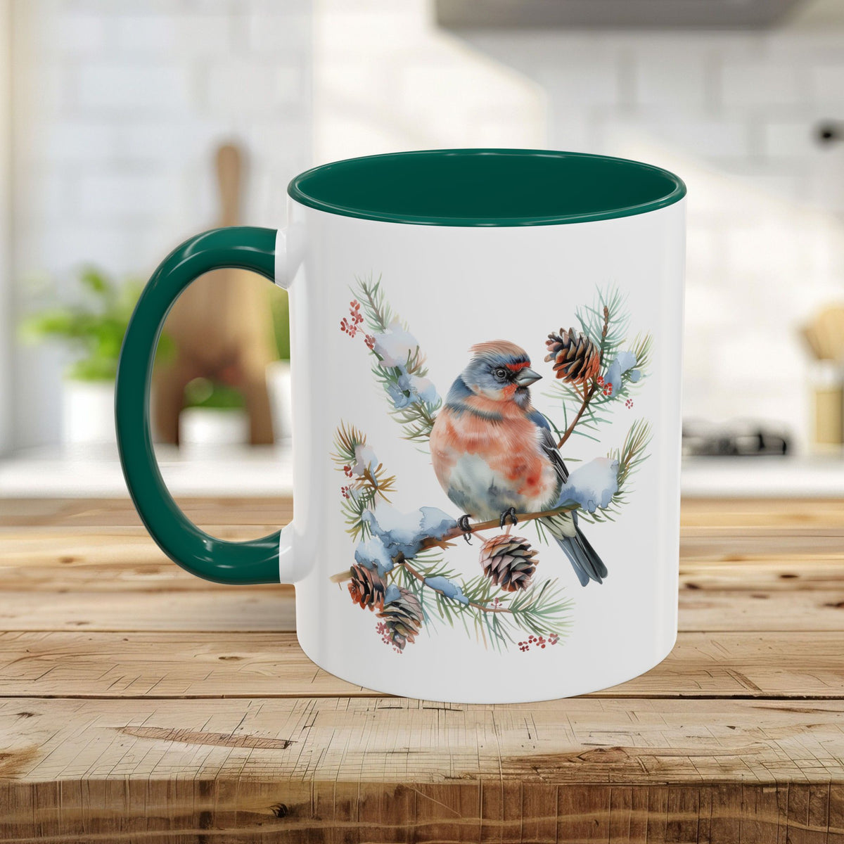 Eastern Bluebird Winter Art Mug (11/15oz)