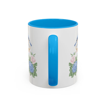 Elegant Spring Garden Bird Bath Mug (11oz/15oz)