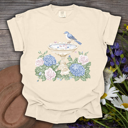 Elegant Spring Garden Bird Bath T-Shirt