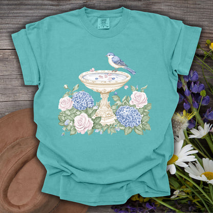 Elegant Spring Garden Bird Bath T-Shirt