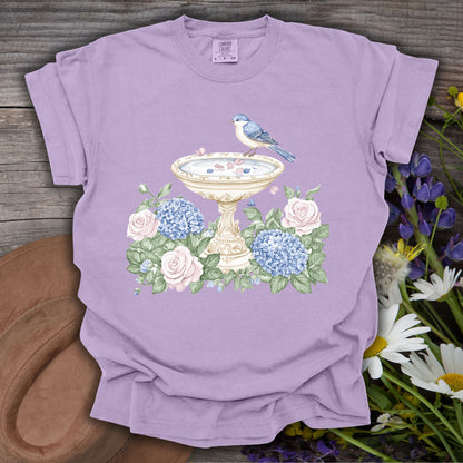 Elegant Spring Garden Bird Bath T-Shirt