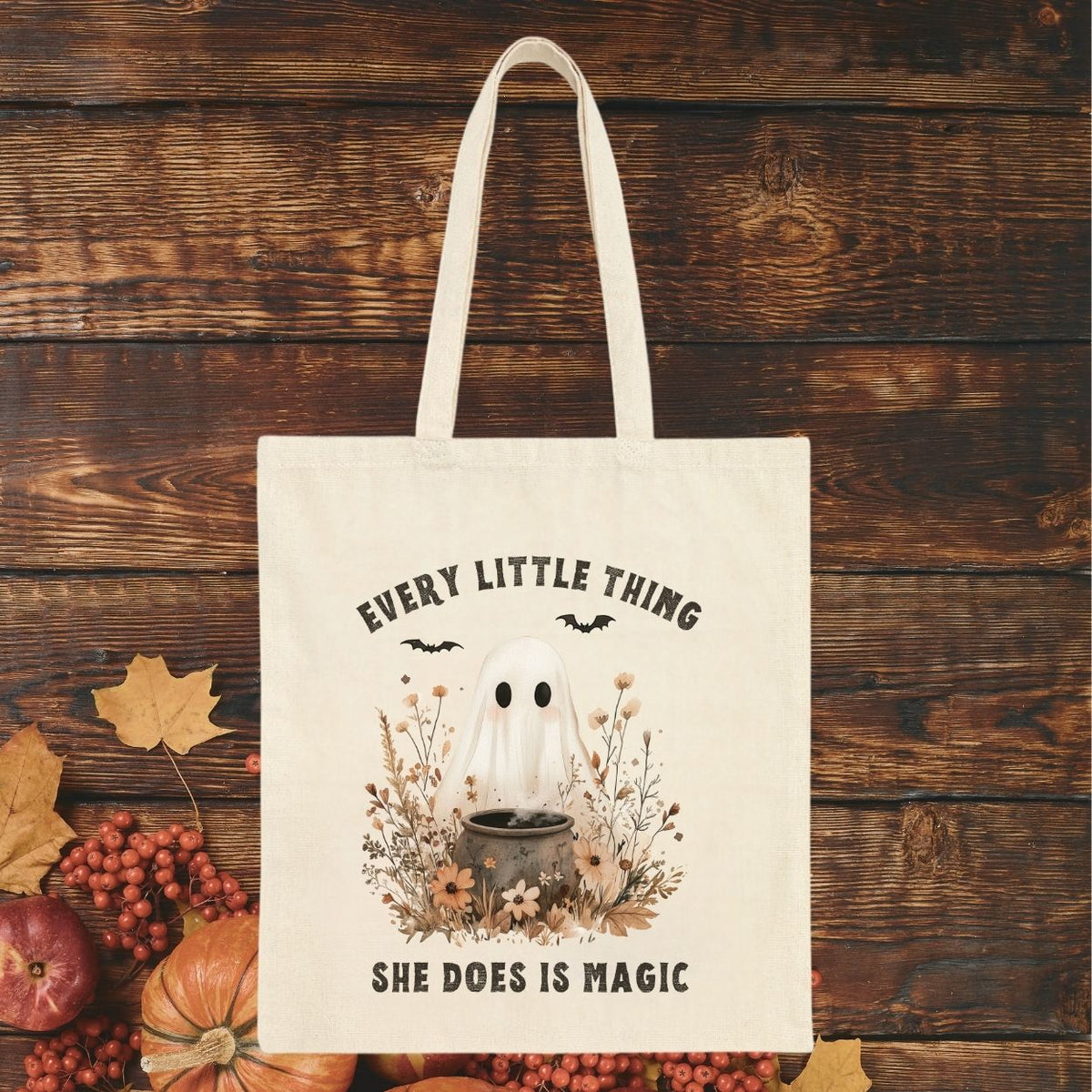 Every Little Thing She Does Is Magic Cute Ghost Tote Bag