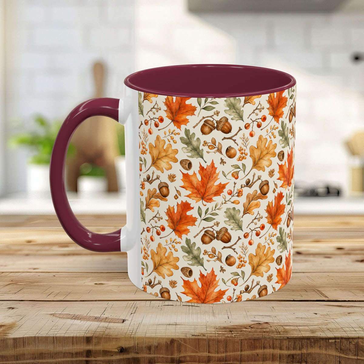 Fall Leaves & Acorns Ceramic Mug (11/15oz)