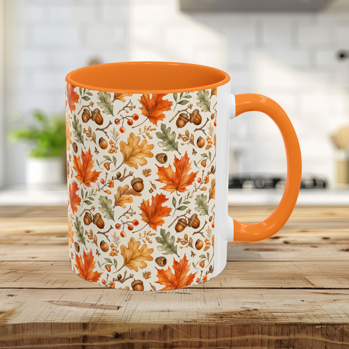Fall Leaves & Acorns Ceramic Mug (11/15oz)