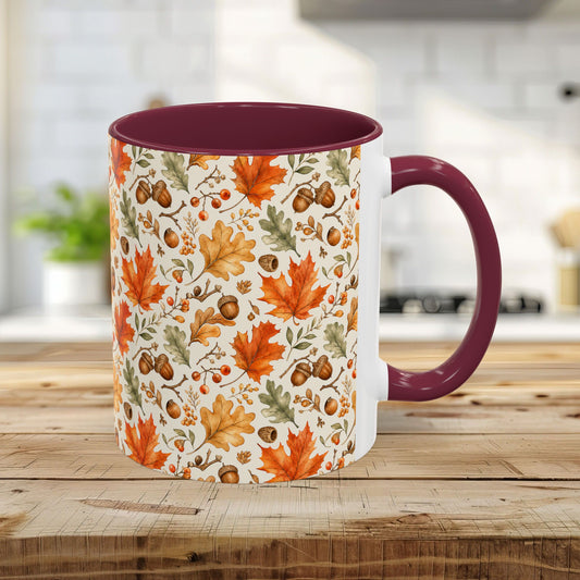 Fall Leaves & Acorns Ceramic Mug (11/15oz)