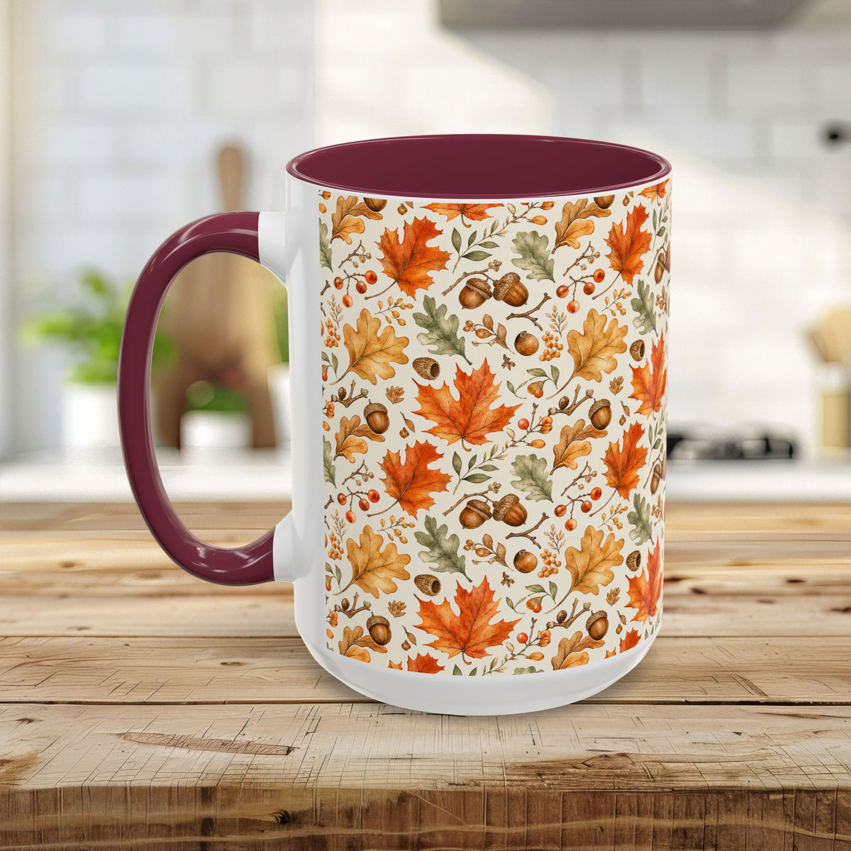 Fall Leaves & Acorns Ceramic Mug (11/15oz)