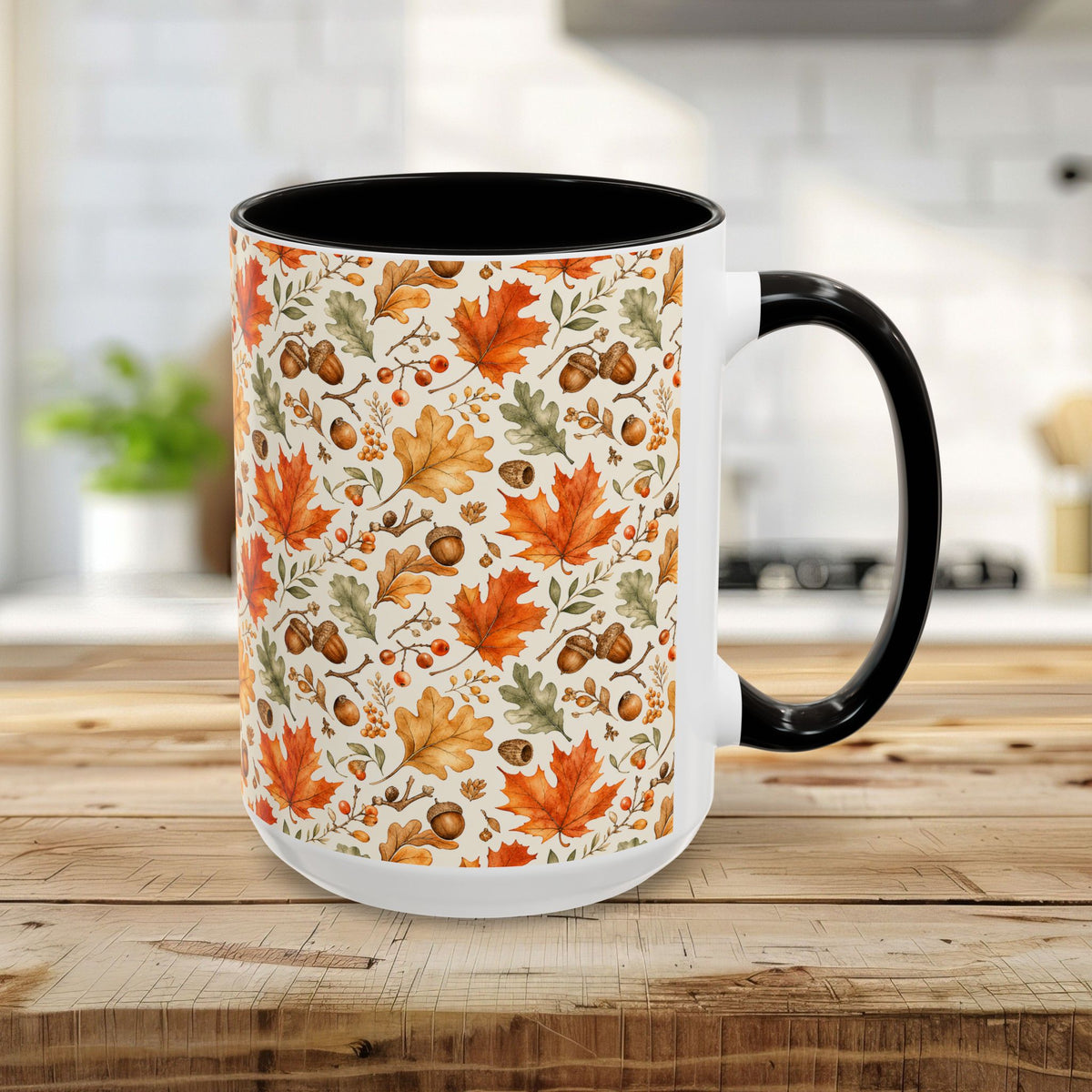 Fall Leaves & Acorns Ceramic Mug (11/15oz)