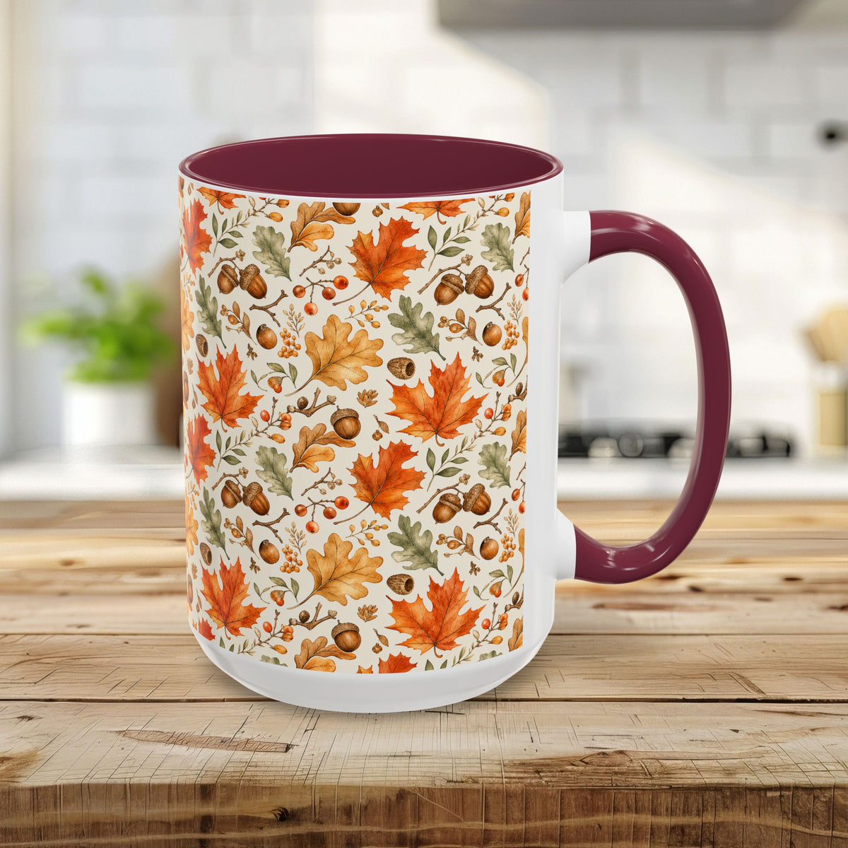 Fall Leaves & Acorns Ceramic Mug (11/15oz)