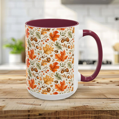 Fall Leaves & Acorns Ceramic Mug (11/15oz)